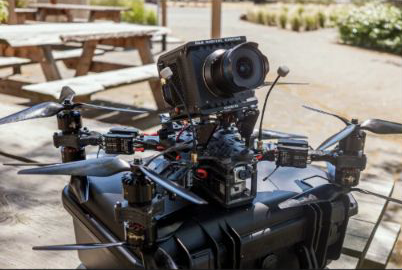 Dron FPV con cámara de cine
